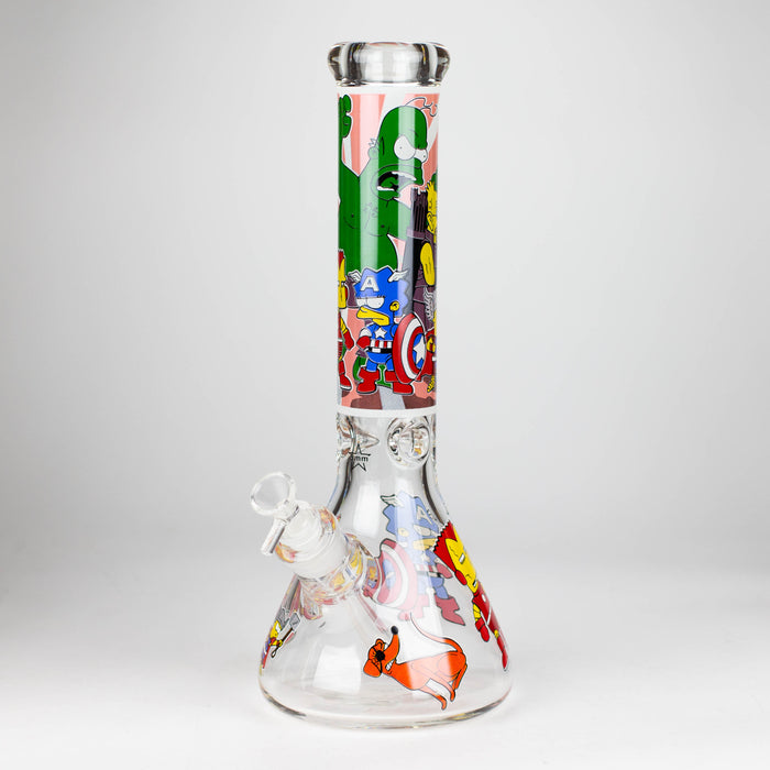 14" Cartoon Glow 9 mm glass bong [PIP834] Glass Bong NIBO Distribution Design E
