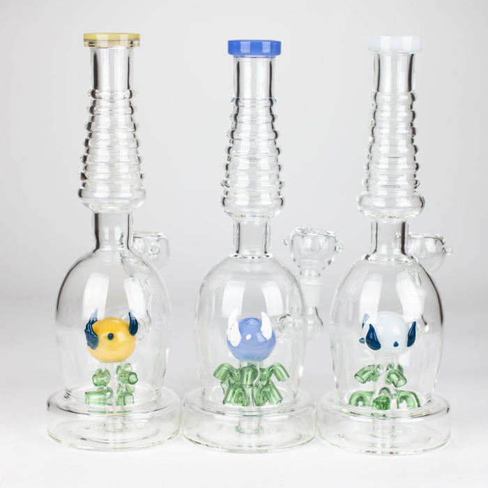 12" Fancy glass water bong Glass Bong Bongzie Smokes