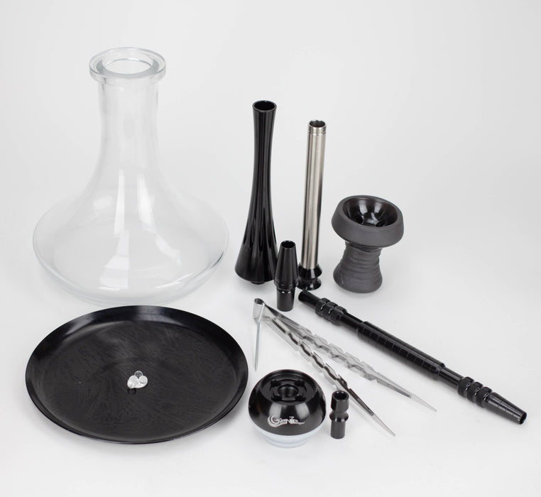 Genie | 22.5″ Aluminum Hookah with Diffuser,Tray, and Soft Touch Silicone Hose [SS-04] Hookah BB Canada