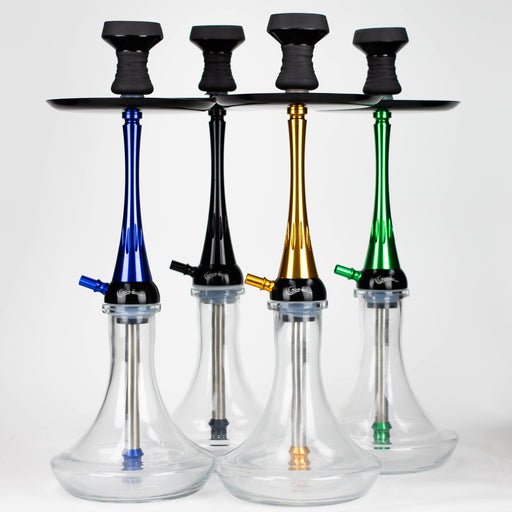 Genie | 22.5″ Aluminum Hookah with Diffuser,Tray, and Soft Touch Silicone Hose [SS-04] Hookah BB Canada