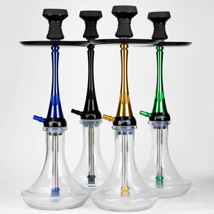 Genie | 22.5″ Aluminum Hookah with Diffuser,Tray, and Soft Touch Silicone Hose [SS-04] Hookah BB Canada