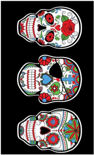 DIGITAL PRINTED 3' x 5' FLY FLAG Flag · Sign NIBO Distribution SUGAR SKULLS