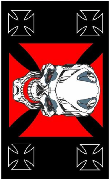 DIGITAL PRINTED 3' x 5' FLY FLAG Flag · Sign NIBO Distribution IRON SKULL