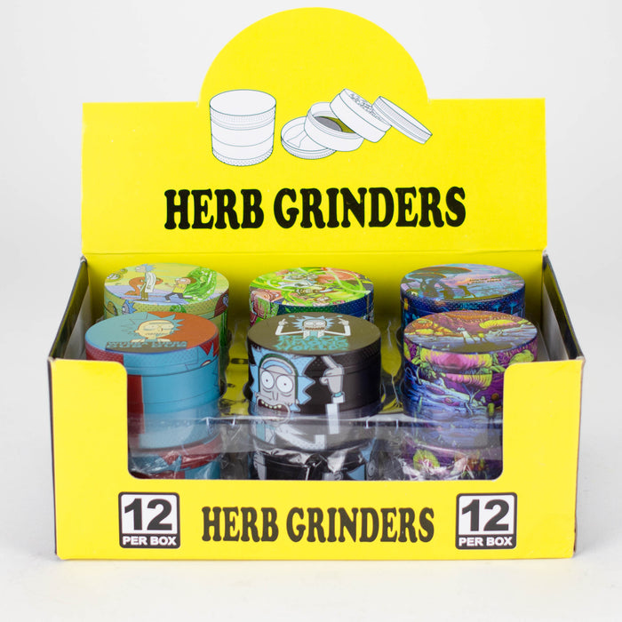 Z2.2" Metal Grinder 4 Layers RM Design Box of 12 [GZ462] Display Pack 777 Smoke