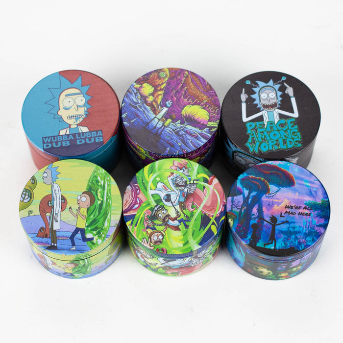 Z2.2" Metal Grinder 4 Layers RM Design Box of 12 [GZ462] Display Pack 777 Smoke