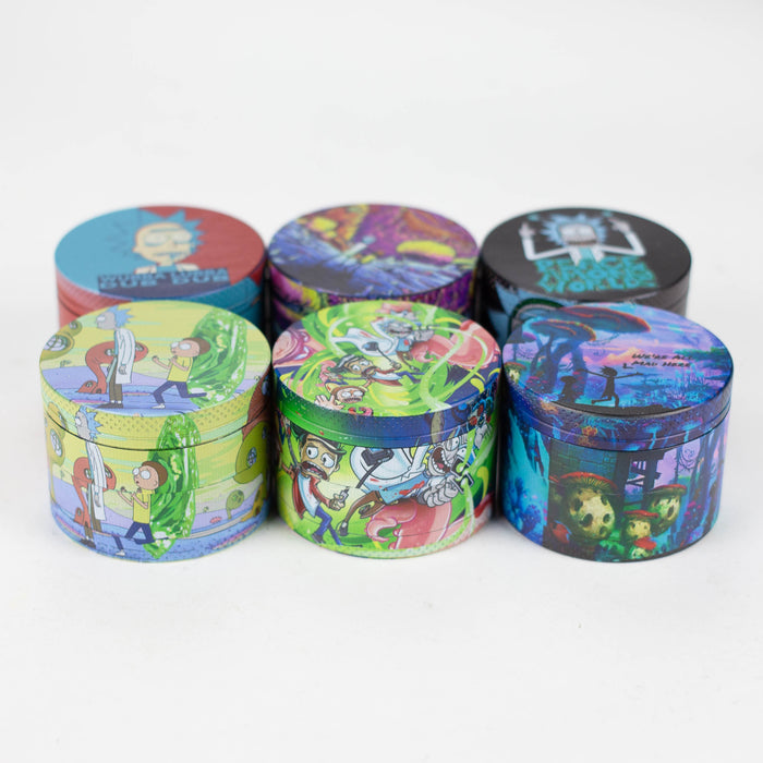 Z2.2" Metal Grinder 4 Layers RM Design Box of 12 [GZ462] Display Pack 777 Smoke