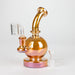 Z7" Solid Color Electroplate Rig with Banger and Bowl Glass Rig 777 Smoke Rose Gold (Amber)