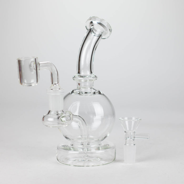 Z7" Solid Color Electroplate Rig with Banger and Bowl Glass Rig 777 Smoke Clear