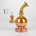 Z7" Solid Color Electroplate Rig with Banger and Bowl Glass Rig 777 Smoke