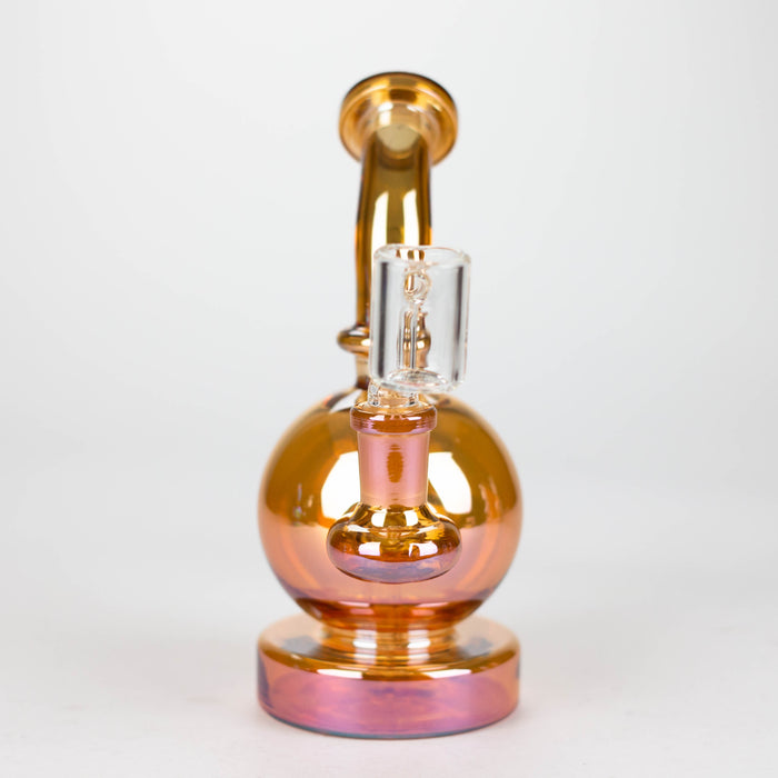 Z7" Solid Color Electroplate Rig with Banger and Bowl Glass Rig 777 Smoke