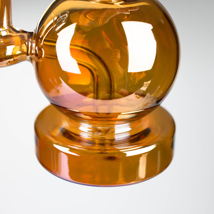 Z7" Solid Color Electroplate Rig with Banger and Bowl Glass Rig 777 Smoke