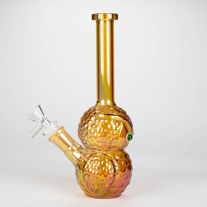 9" Owl Electroplate Glass Bong Glass Bong 777 Smoke
