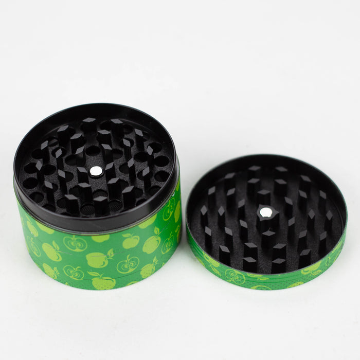 Z2.5" Metal Grinder 4 Layers with Fruit Design Box of 6 [GZ461] Display Pack 777 Smoke