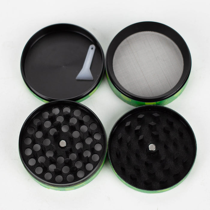 Z2.5" Metal Grinder 4 Layers with Fruit Design Box of 6 [GZ461] Display Pack 777 Smoke