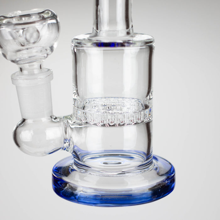 7" Bent neck glass bubbler with Honeycomb diffuser Glass Bong Bongzie Smokes