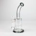 7" Bent neck glass bubbler with Honeycomb diffuser Glass Bong Bongzie Smokes Grey