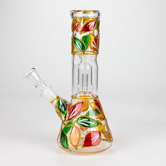 8" Handcrafted Single Dome Percolator Ice Bong-Assorted Glass Bong Bongzie Smokes