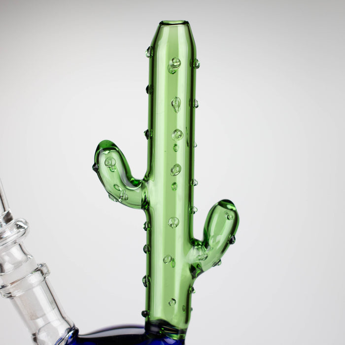 8" Cactus Design Bong Glass Bong Bongzie Smokes