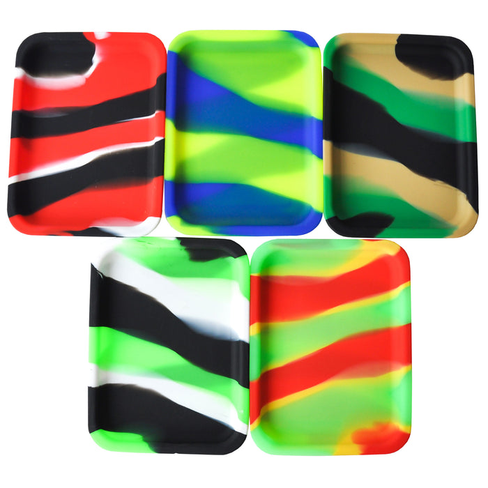 Ezygo | Silicone Rolling Tray Display of 10 [EG-TRAY100] Tray Slick Lighters