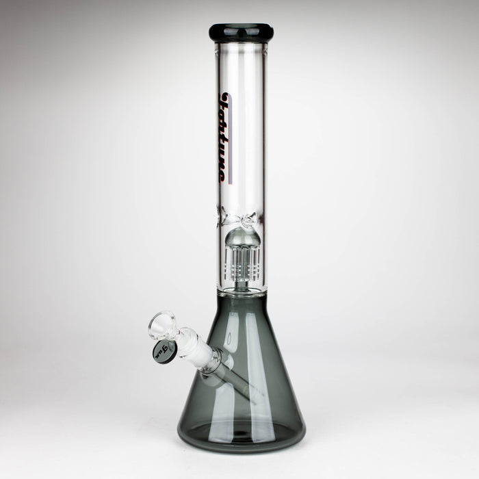 Fortune | 14" 6 Arms Percolator Glass Bong [144404p] Glass Bong Fortune T-Black