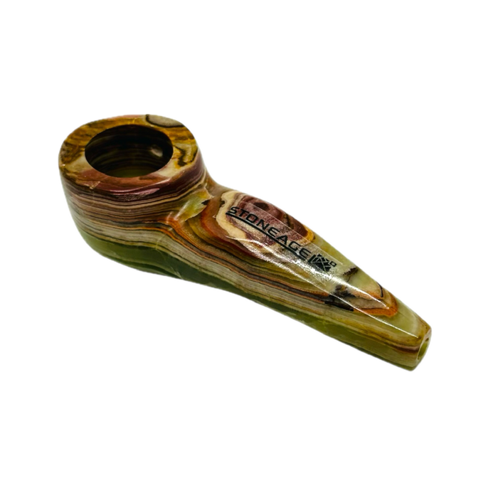 StoneAge | 4" Handmade Tobacco Smoking Pipe – Model: Curve, Includes Gift Box Quartz · Stone Pipe NicePrice
