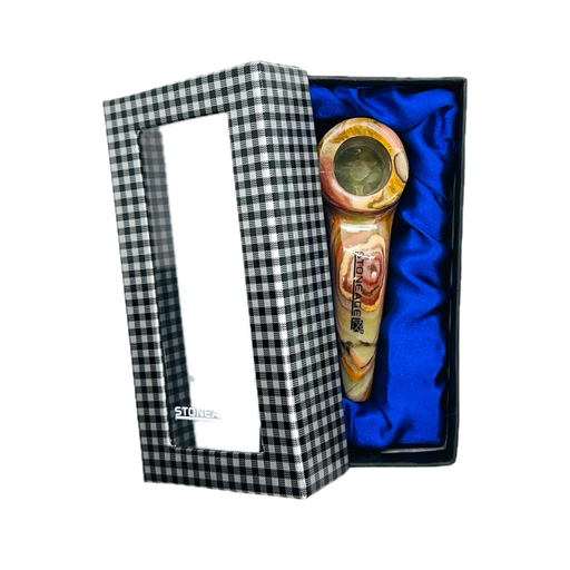 StoneAge | 4" Handmade Tobacco Smoking Pipe – Model: Curve, Includes Gift Box Quartz hand pipe NicePrice