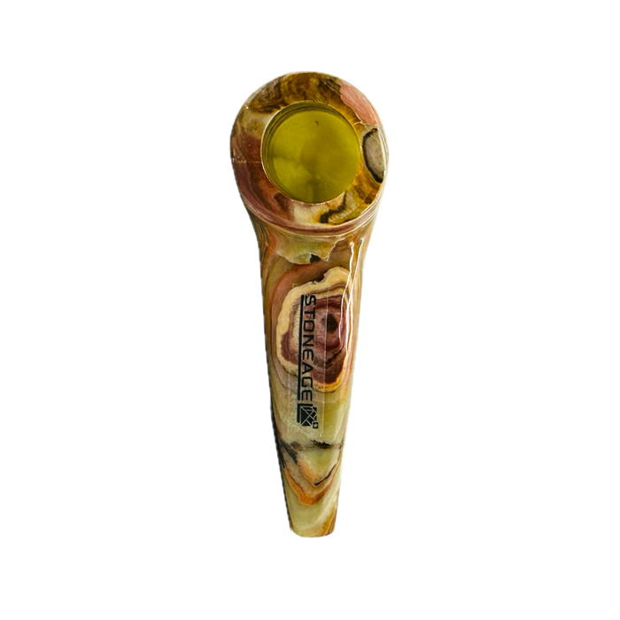 StoneAge | 4" Handmade Tobacco Smoking Pipe – Model: Curve, Includes Gift Box Quartz · Stone Pipe NicePrice