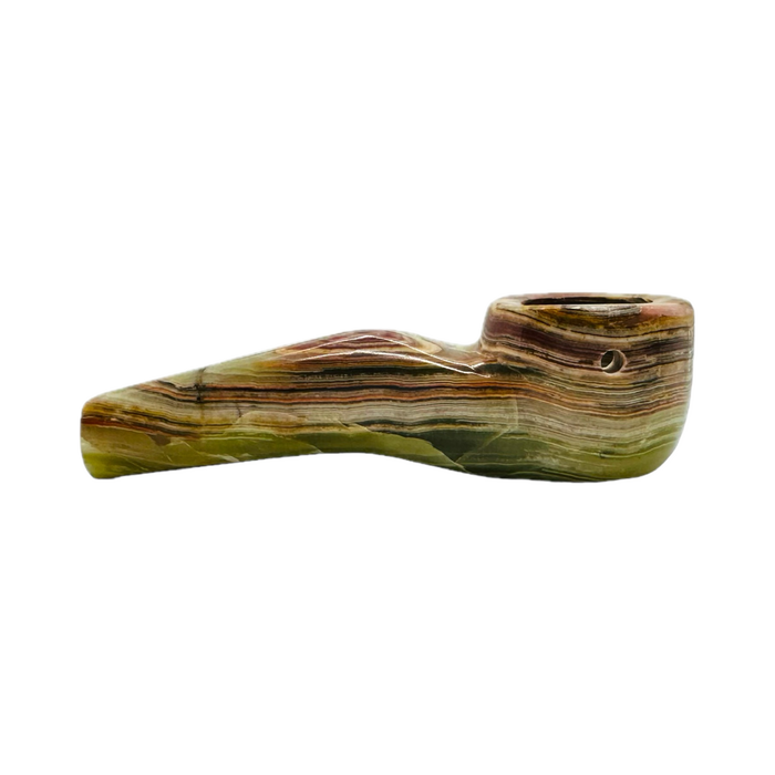 StoneAge | 4" Handmade Tobacco Smoking Pipe – Model: Curve, Includes Gift Box Quartz · Stone Pipe NicePrice