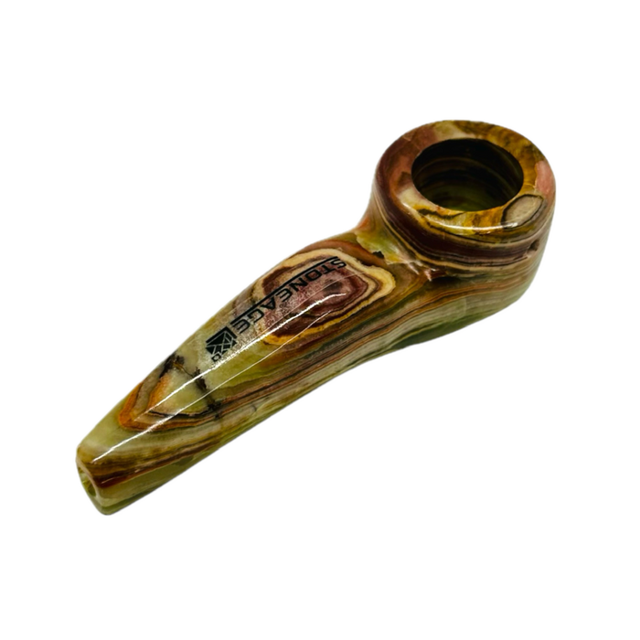 StoneAge | 4" Handmade Tobacco Smoking Pipe – Model: Curve, Includes Gift Box Quartz · Stone Pipe NicePrice
