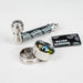 3.3″ Aluminum Tobacco Pipe with Grinder Display of 24 Metal Canadian Distributor