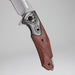 Hunt-Down | 8" Titanium Coated Finish Blade Ball Baring Folding Knife With Leather Sheath [14392] Folding Knife Canadian Distributor