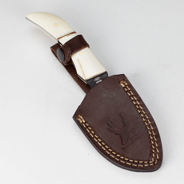 TheBoneEdge | 8.5" Skinner Stainless Steel Full tang Hunting Knife with Leather Sheath [9044] Fixed Blade Knife Canadian Distributor