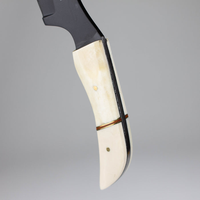 TheBoneEdge | 8.5" Skinner Stainless Steel Full tang Hunting Knife with Leather Sheath [9044] Fixed Blade Knife Canadian Distributor