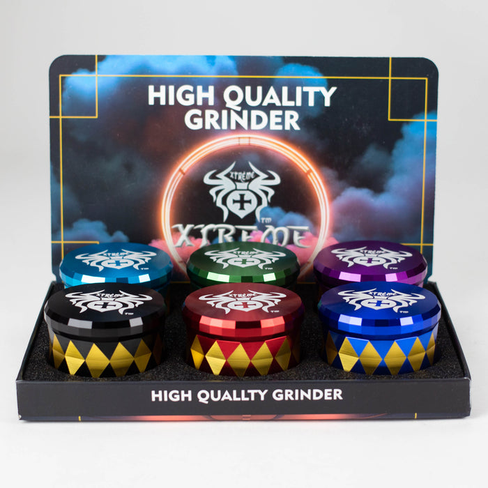 Xtreme | 43mm Aluminium Grinder 4 Layers Box of 6 [G1493] Herb Grinder Canadian Distributor