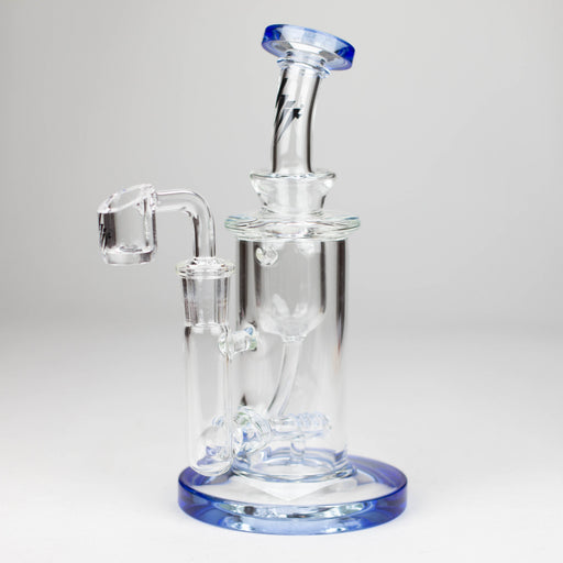 HIT | 8" Glass Oil Rig Water Bong Rig NIBO Distribution Blue