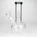 9" Round base glass bong Glass Bong Bongzie Smokes BLACK