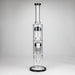 16" Color accented double percolator glass bong Glass Bong Bongzie Smokes