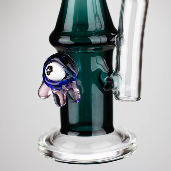 10" Color tube glass bong with eye Glass Bong Bongzie Smokes
