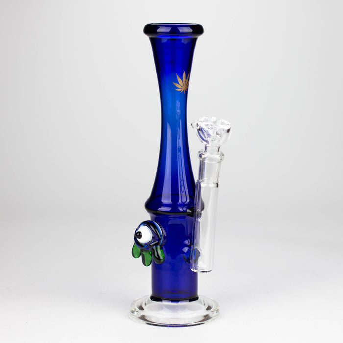 10" Color tube glass bong with eye Glass Bong Bongzie Smokes BLUE