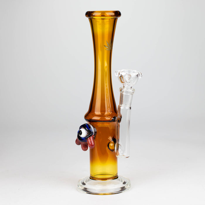 10" Color tube glass bong with eye Glass Bong Bongzie Smokes YELLOW