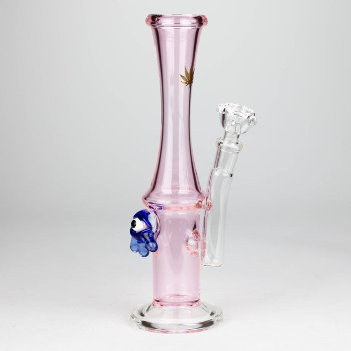 10" Color tube glass bong with eye Glass Bong Bongzie Smokes PINK