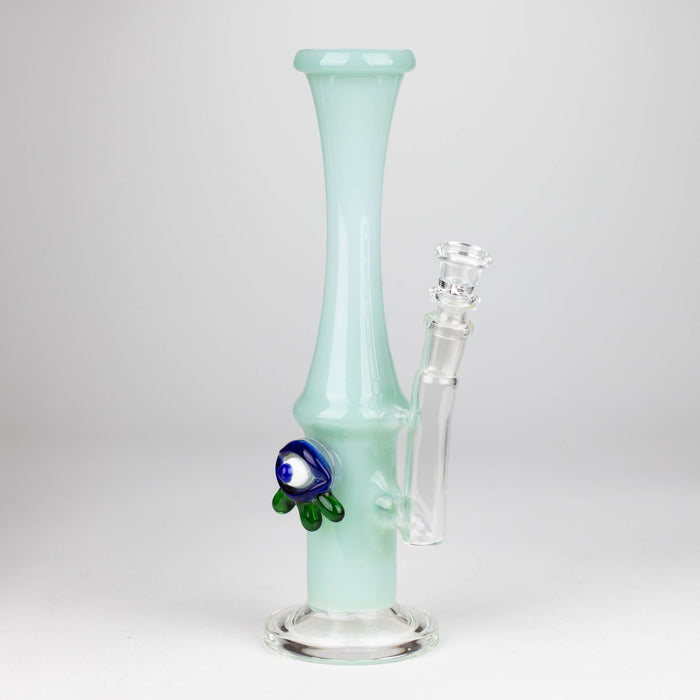10" Color tube glass bong with eye Glass Bong Bongzie Smokes SEA GREEN