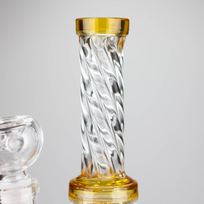 6" Swirl glass bong with water diffuser Glass Bong Bongzie Smokes