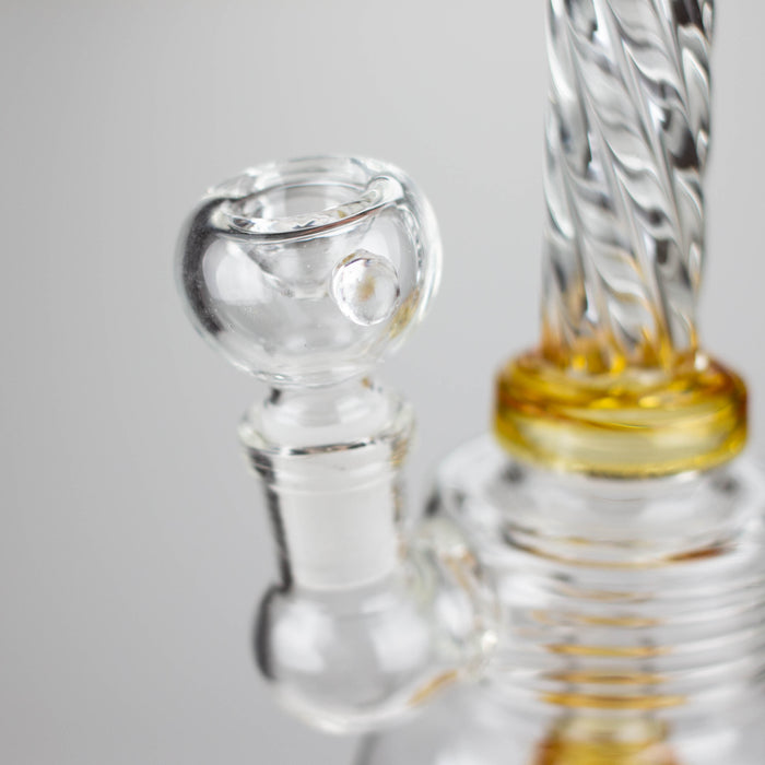 6" Swirl glass bong with water diffuser Glass Bong Bongzie Smokes