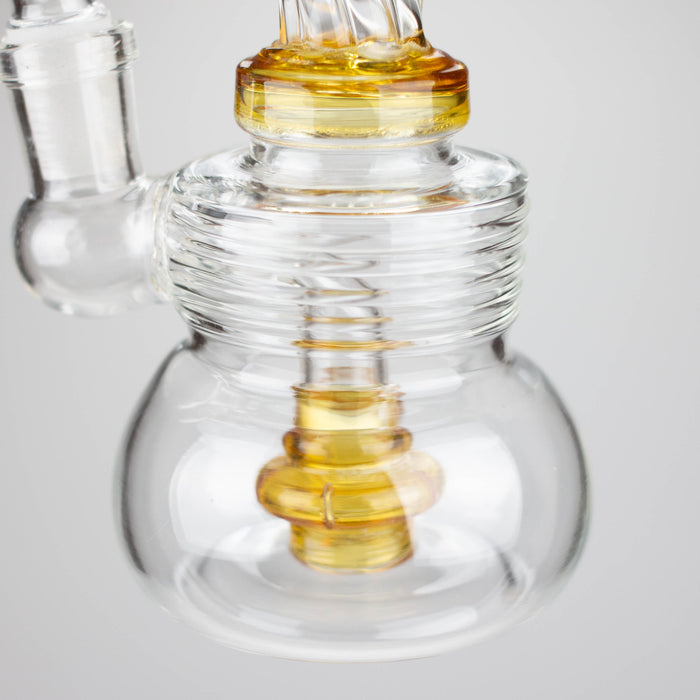 6" Swirl glass bong with water diffuser Glass Bong Bongzie Smokes