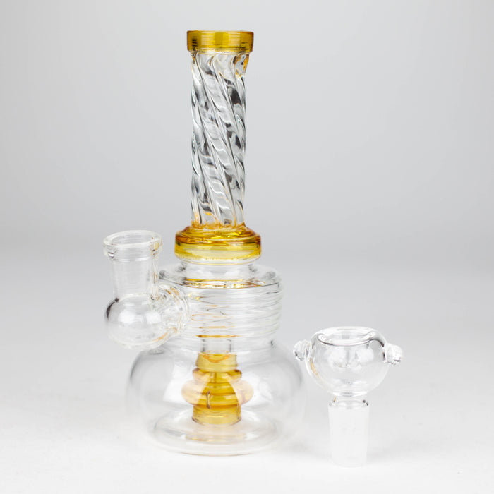 6" Swirl glass bong with water diffuser Glass Bong Bongzie Smokes