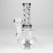 6" Swirl glass bong with water diffuser Glass Bong Bongzie Smokes GREY