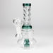 6" Swirl glass bong with water diffuser Glass Bong Bongzie Smokes GREEN