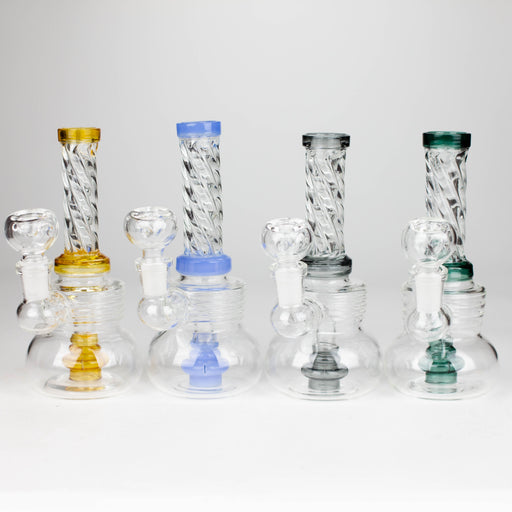 6" Swirl glass bong with water diffuser Other Shaped Bong Bongzie Smokes