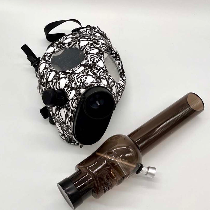 Silicone Full face Mask with Acrylic bong [PIP292] Acrylic Bong NIBO Distribution